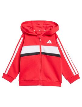 Chándal Adidas I 3S Tib FL Rojo/Negro/Blanco
