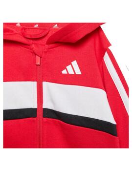Chándal Adidas I 3S Tib FL Rojo/Negro/Blanco