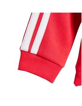 Chándal Adidas I 3S Tib FL Rojo/Negro/Blanco