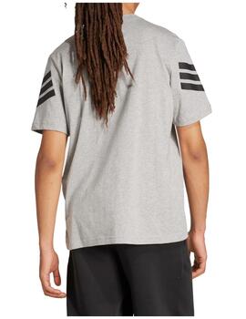 Camiseta Adidas M FI 3S Reg Gris