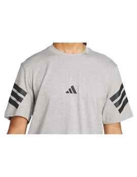 Camiseta Adidas M FI 3S Reg Gris