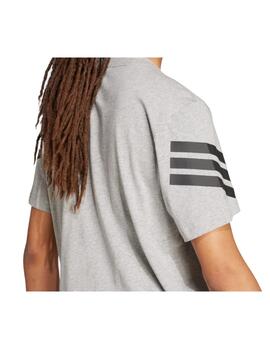 Camiseta Adidas M FI 3S Reg Gris