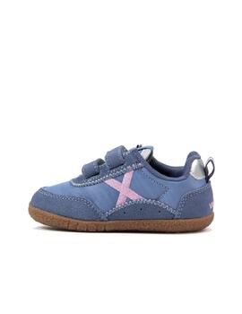 Zapatilla Munich Baby Koda 17 Azul/Rosa