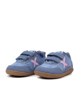 Zapatilla Munich Baby Koda 17 Azul/Rosa