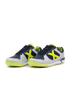 Zapatilla Munich One Kid 76 Gris/Marino/Flour