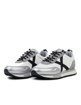 Zapatilla Munich W Next 19 Blanco/Negro/Plata