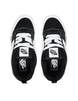 Zapatilla Vans JN Knu Skool Logo Negro/Blanco