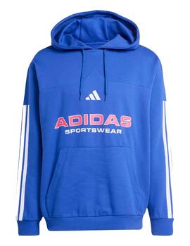 Sudadera Adidas M Tiro FL Hoodie Royal/Blanco/Rojo