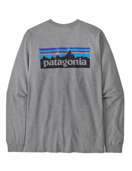 Camiseta Patagonia P-6 Logo M/L Responsibil Gris para hombre