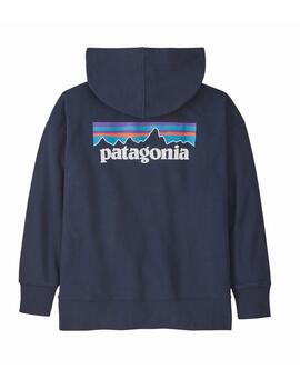 Sudadera Patagonia K P-6 Logo Hoody Marino para niño