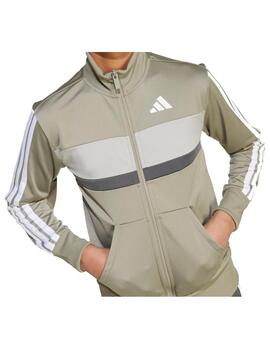 Chándal Adidas J 3S Tiberio Verde/Gris