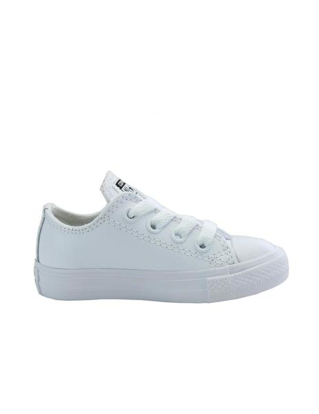 Zapatilla Converse Baja Piel Bebé Blanco