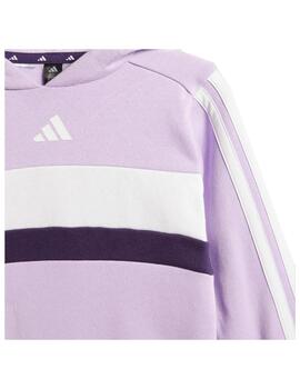 Chándal Adidas IG 3S TIB FL ST Morado/Blanco