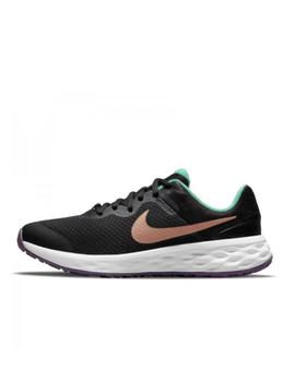 Zapatilla Nike Revolution 6 NN GS Negro y Bronce
