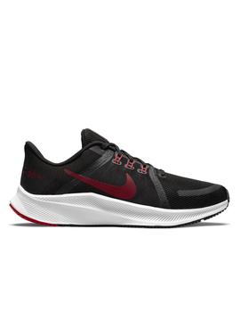 Zapatilla Nike Quest 4 Hombre Negro Y Rojo