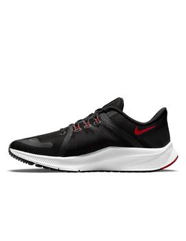 Zapatilla Nike Quest 4 Hombre Negro Y Rojo