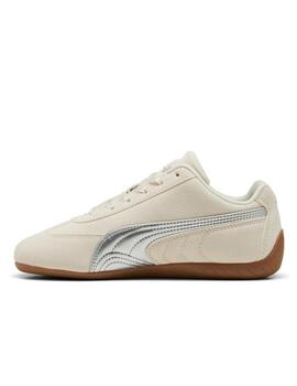 Zapatilla Puma JR Speedcat Metallic Marfil/Plata