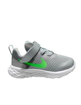 Zapatilla Nike Revolution 6 NN Bebé Gris/Verde