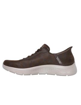 Zapatilla Skechers M Go Walk Flex Slip-ins BRN