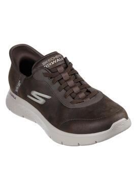 Zapatilla Skechers M Go Walk Flex Slip-ins BRN