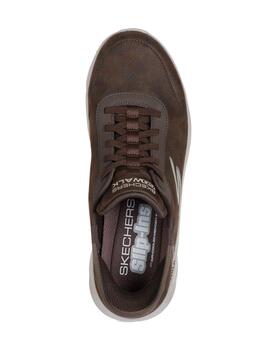 Zapatilla Skechers M Go Walk Flex Slip-ins BRN