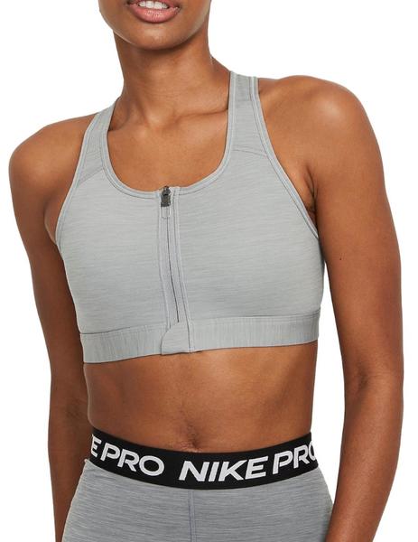 Top Nike Cremallera Frontal Gris