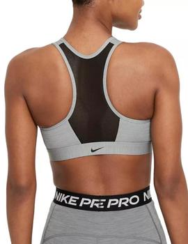 Top Nike Cremallera Frontal Gris