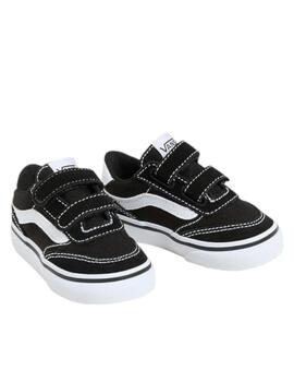 Zapatilla Vans YT Brooklyn Ls V Negro/Blanco