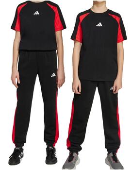 Pantalón Adidas J CB FL Negro/Rojo/Blanco