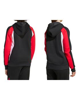 Sudadera Adidas J CB FL Hoodie Negro/Rojo/Blanco