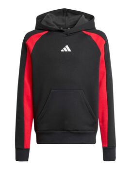 Sudadera Adidas J CB FL Hoodie Negro/Rojo/Blanco