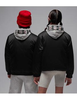 Cazadora Jordan Y Big Logo Hooded Bomber Negro