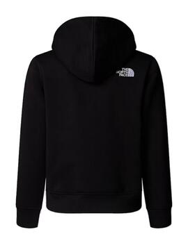Sudadera TNF YT Teen Drew Peak Hoodie Negro/Blanco