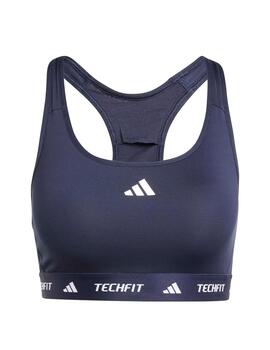 Top Adidas W Techfit Marino/Blanco