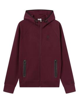 Chaqueta Champion M Hooded F/Z Granate/Negro