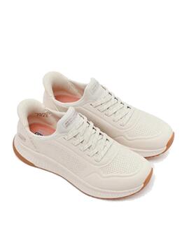 Zapatilla Skechers W Bobs Squad 4 Slip-Ins WHT