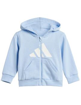 Chándal Adidas Inf BL FL FZ Azul/Blanco