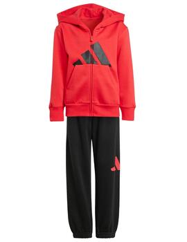 Chándal Adidas J BL FL FZ Rojo/Negro