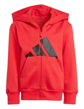 Chándal Adidas J BL FL FZ Rojo/Negro