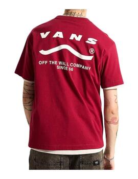 Camiseta Vans MN Determined Granate/Blanco