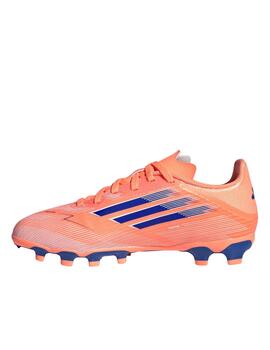Bota Adidas J F50 League MG Naranja/Royal para niño