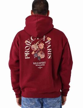 Sudadera Project X Paris Gothic Roses BR Granate