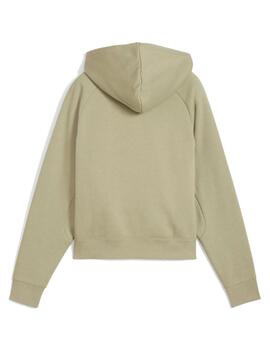 Sudadera Puma W Sport Comfort Short Hoodie Verde