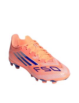 Bota Adidas J F50 League MG Naranja/Royal para niño