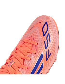 Bota Adidas J F50 League MG Naranja/Royal para niño