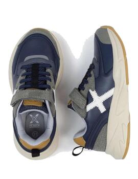Zapatilla Munich Mini Track VCO 117 Marino/Gris