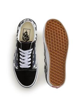 Zapatilla Vans JN Old Skool Cuadros Negro/Gris