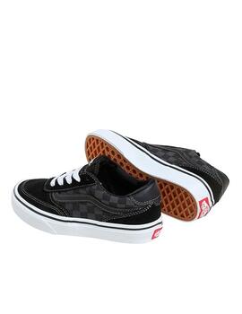 Zapatilla Vans YT  Brooklyn Ls Cuadros Negro/Gris para niño