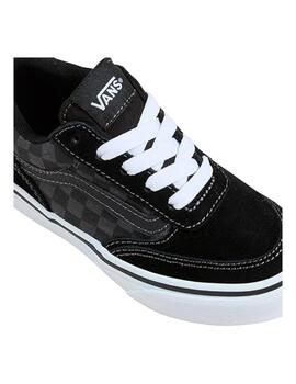 Zapatilla Vans YT  Brooklyn Ls Cuadros Negro/Gris para niño