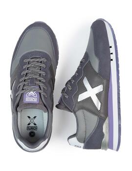 Zapatilla Munich W Dash 267 Gris/Lila/Plata